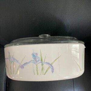 Corelle Shadow Iris Casserole Dish with glass lid
